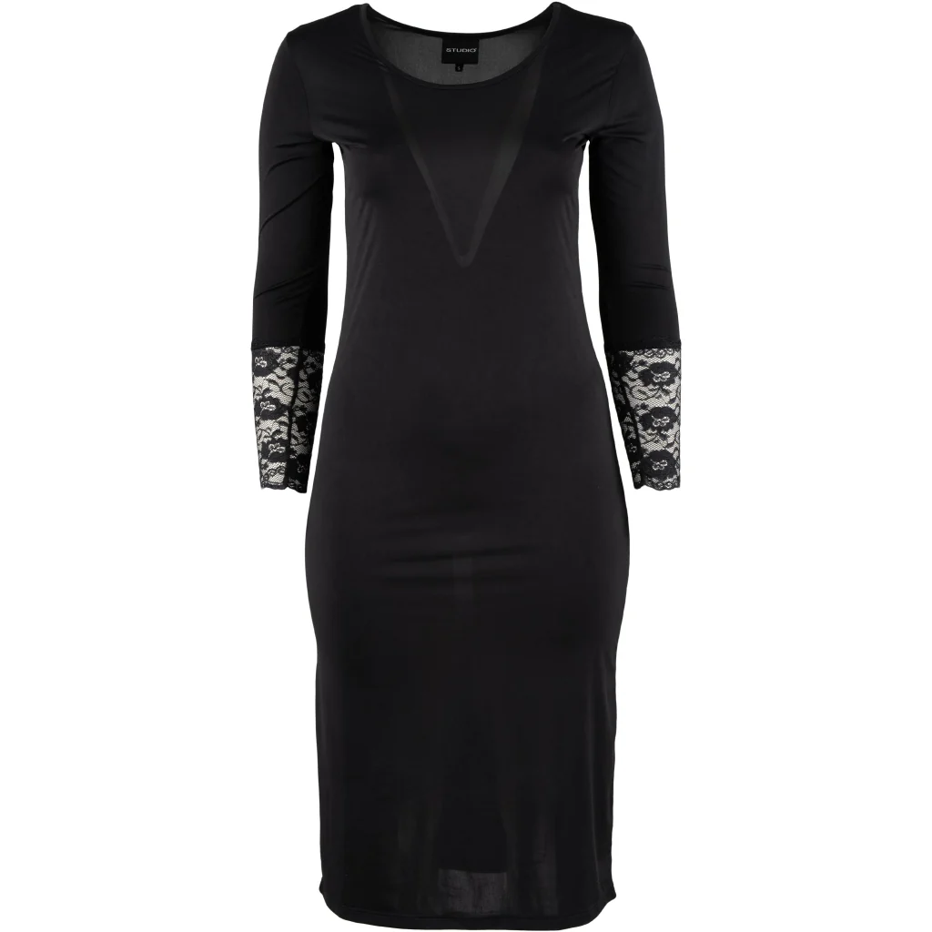 Svart underklänning med spetsärm från Studio S255893 - Bild 5