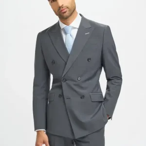 2-delad herrkostym - Bond Mörkgrå Dubbelknäppt