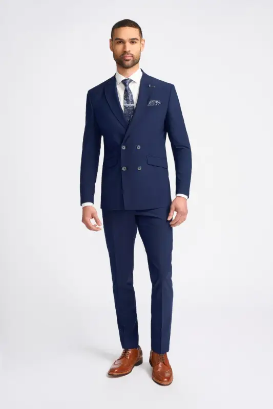 2-delad kostym - Double Breasted - Cavani Victorious Navy Suit 2pc - Bild 3