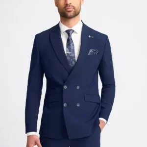 2-delad kostym - Double Breasted - Cavani Victorious Navy Suit 2pc