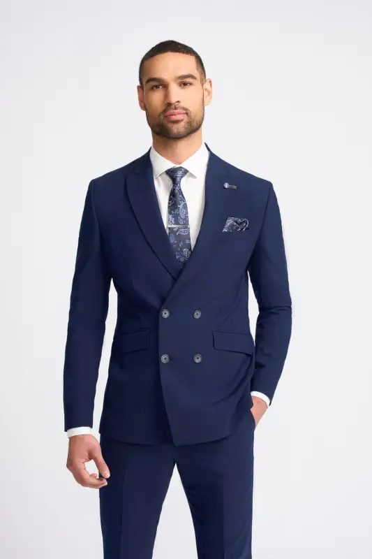 2-delad kostym - Double Breasted - Cavani Victorious Navy Suit 2pc - Bild 2
