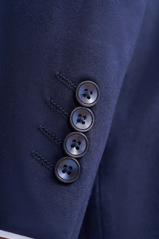 2-delad kostym för herr – Cavani James Marinblå Super 130s Ull - Bild 6