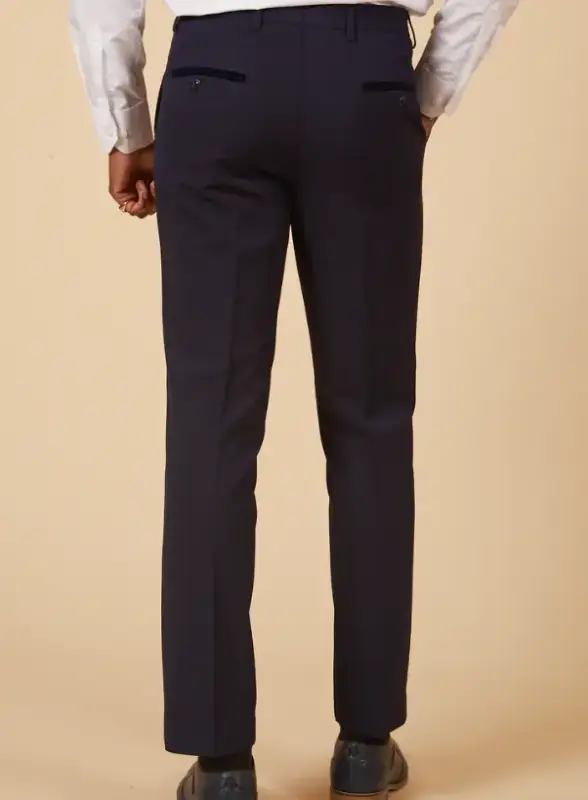 2-delat double-breasted blått herrkostym med rutor - Bromley Navy DB-kostym - Bild 6