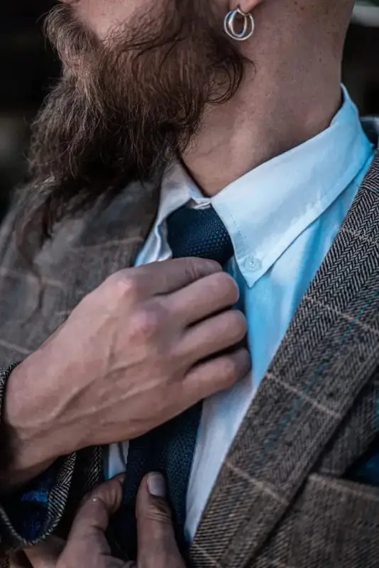 2-delat kostym - brunt herrkostym - Herringbone Brown suit 2-delar - Bild 9