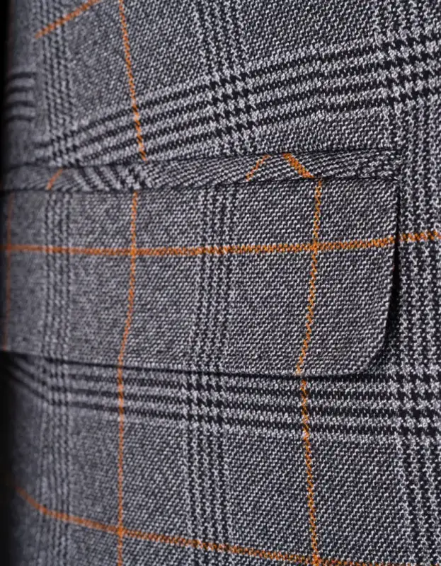 2-delat kostym - rutigt herrkostym - Jenson grått 2pc - Bild 6