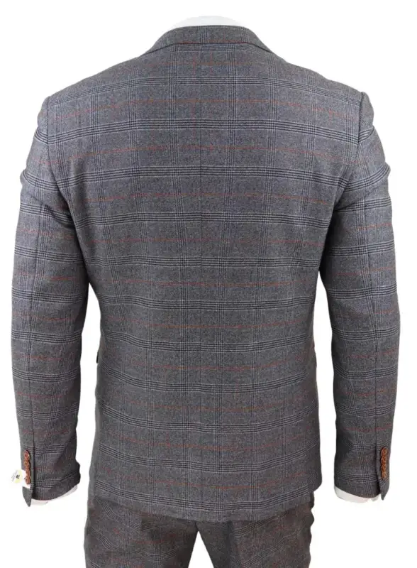 2-delat kostym - rutigt herrkostym - Jenson grått 2pc - Bild 4