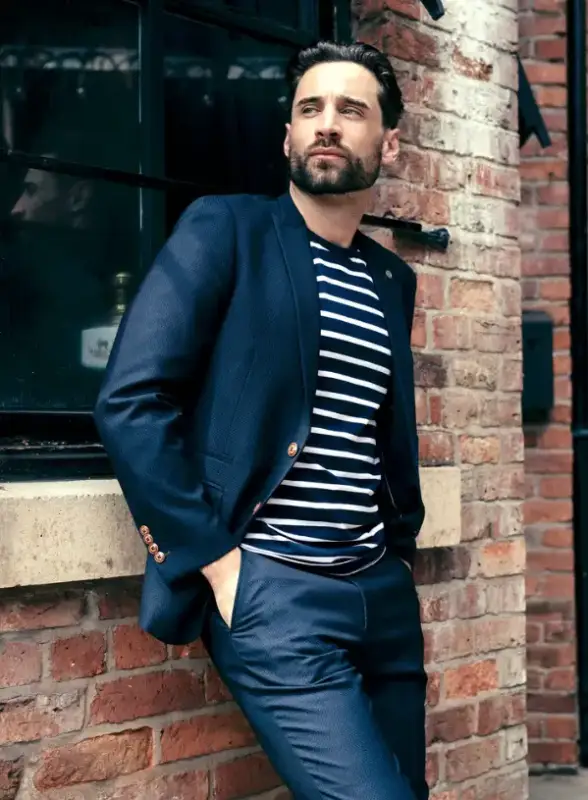 2-delat marinblått kostym - Marc Darcy Max Navy Blue 2pc - Bild 3