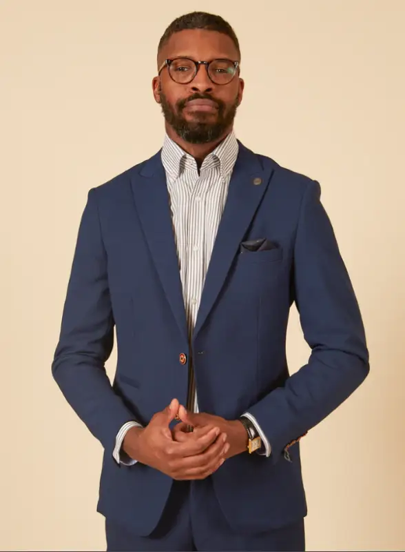 2-delat Royal Blue herrkostym - Marc Darcy Max Royal Blue 2pc