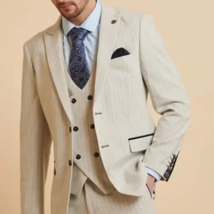 3-delad Herrdräkt Pinstripe - Marc Darcy Grant Stone