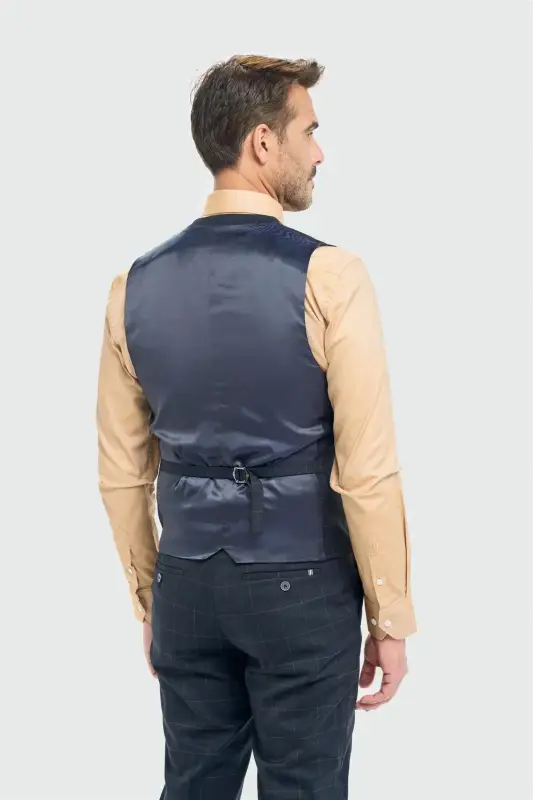 3-delad Herrkostym – Cavani Torino Marinblå - Bild 8