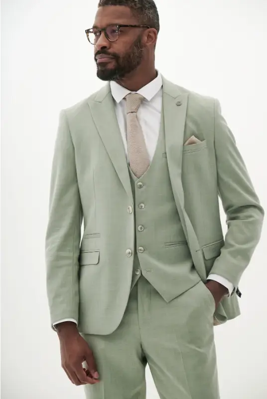 3-delad Herrkostym – Marc Darcy Finley Mossgrön