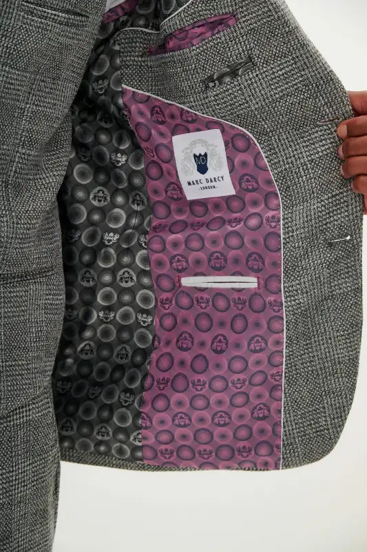 3-delad kostym för herr – Marc Darcy Kris Silvergrå Mix and Match - Bild 6