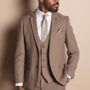 3-delad kostym - Ljusbrunt Herrkostym - Marc Darcy HM5 Tan Suit