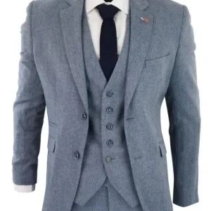 3-delad Ljusblå Herrkostym | Cavani Wells