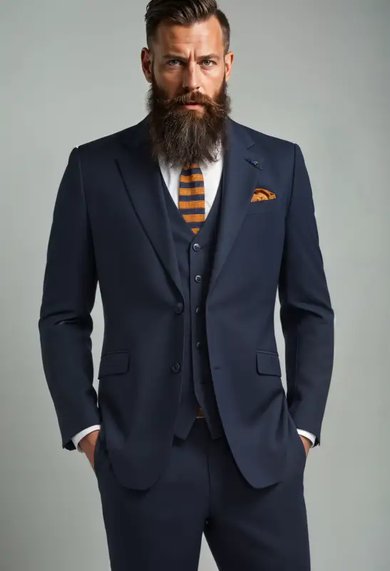 3-delad marinblå herrkostym - Cavani Malibu Marinblå - Bild 2