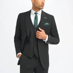 3-delad svart herrkostym - Cavani Malibu Svart