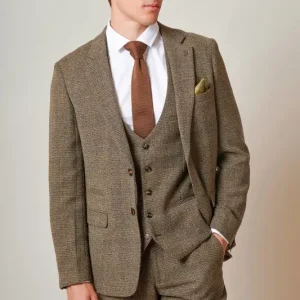 3-delad tweedkostym - Marc Darcy Kris Brun