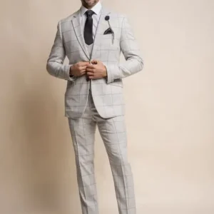 3-delat kostym check Radika Grey