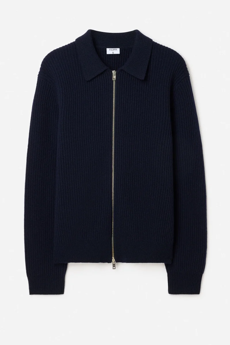 Filippa K Cardigan Ribbed Wool Zip - Bild 6