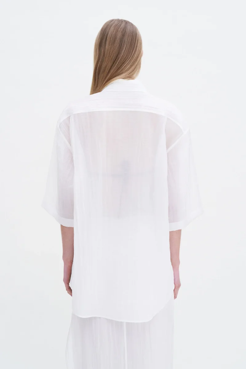 Filippa K Skjorta Short Sleeve Crinkle - Bild 4