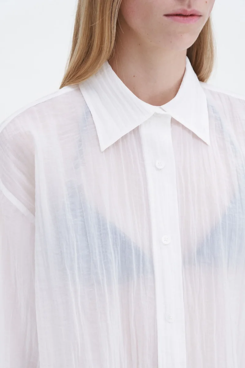 Filippa K Skjorta Short Sleeve Crinkle - Bild 5