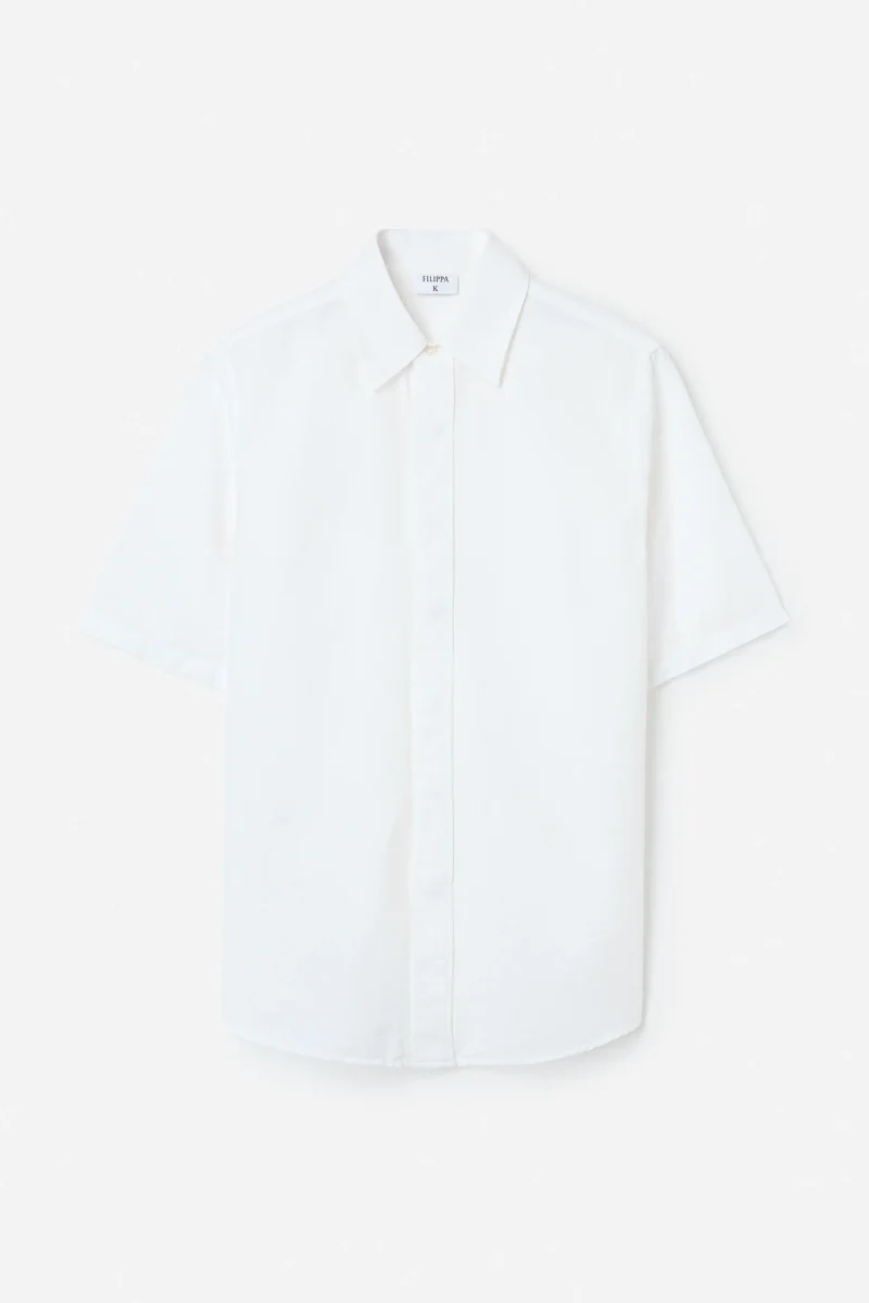 Filippa K Skjorta Cotton Linen Short Sleeve - Bild 5