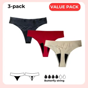 Menstrosor string mix färg - 3 st