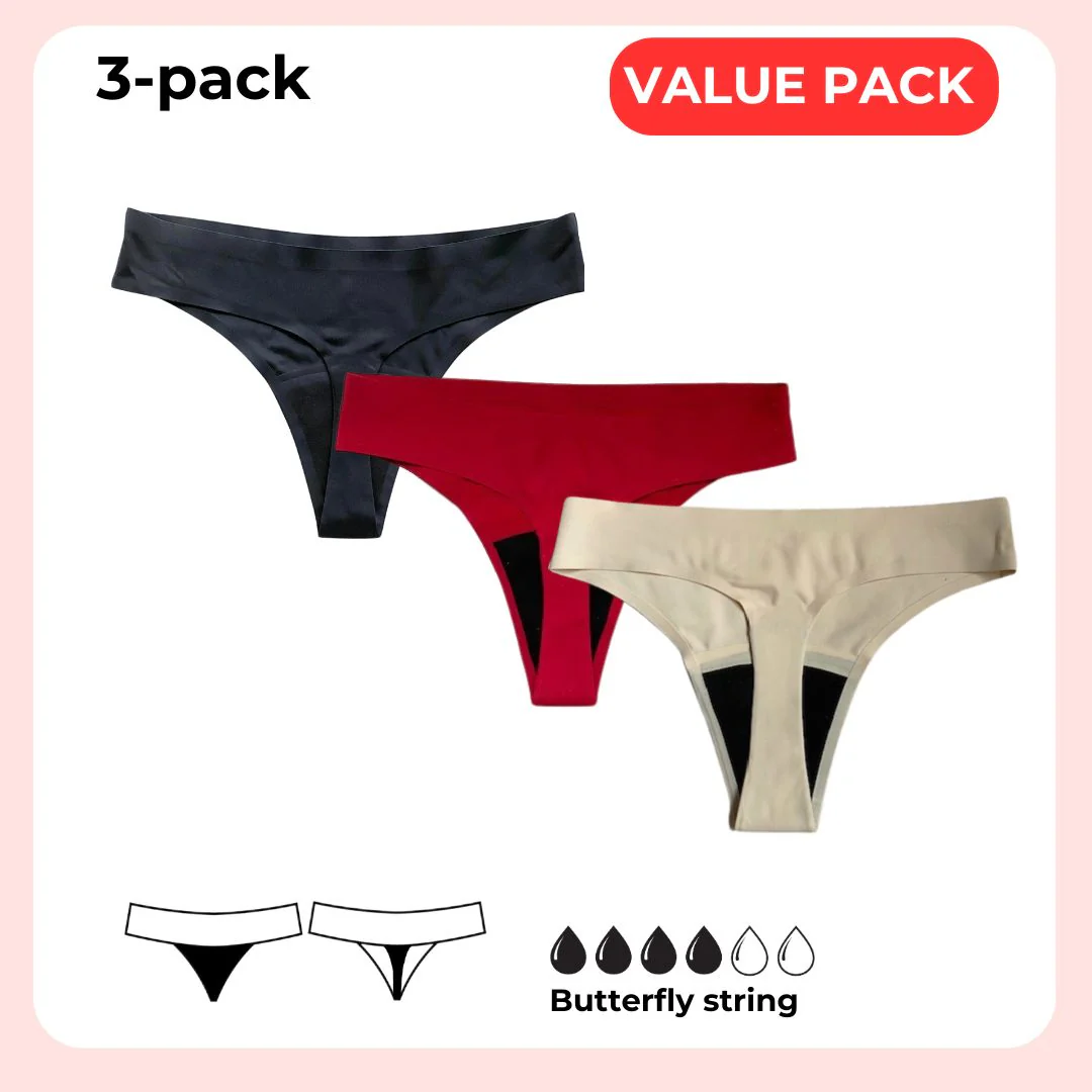 Menstrosor string mix färg - 3 st