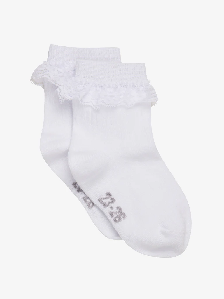 Ankelstrumpa med spets - Bild 3