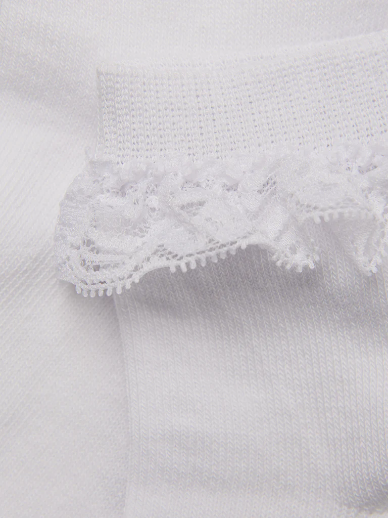 Ankelstrumpa med spets - Bild 4