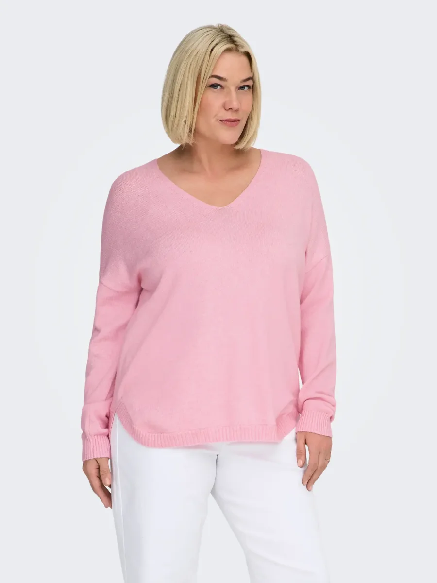 Rosa stickad tröja från Carmakoma 15267202 - Bild 2