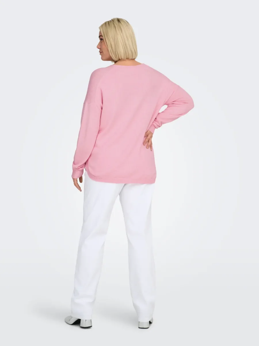 Rosa stickad tröja från Carmakoma 15267202 - Bild 6