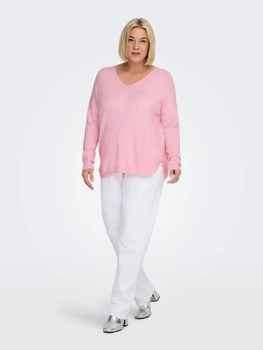 Rosa stickad tröja från Carmakoma 15267202 - Bild 3