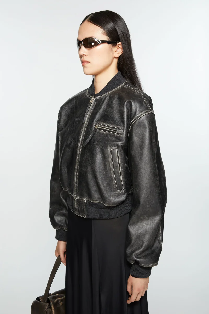 Acne Studios Jacka Leather Bomber - Bild 3