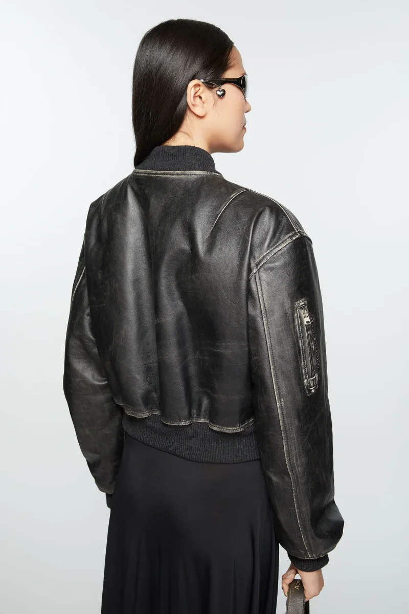 Acne Studios Jacka Leather Bomber - Bild 4