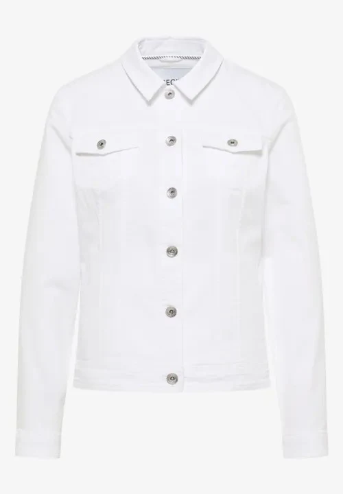 Jeansjacka med bröstfickor och knappar från Cecil,vit - Bild 5