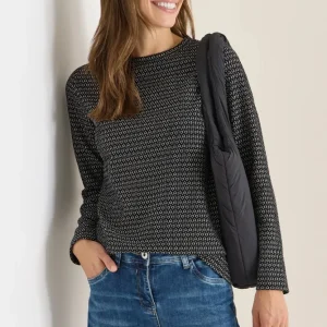 Tvåfärgad strukturerad tröja