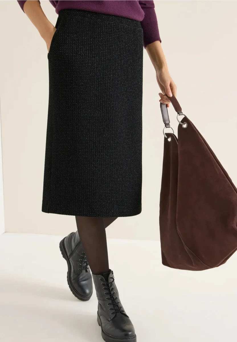 Midikjol i satin från Cecil - Bild 4