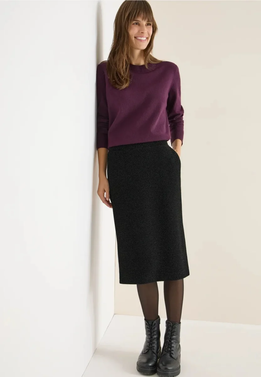 Midikjol i satin från Cecil - Bild 2