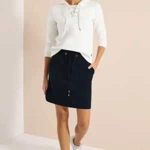 Knälång kjol i bomullsmix