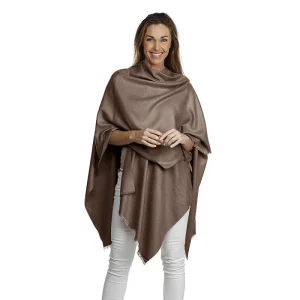 Taupe färgad poncho från Moshi 12864