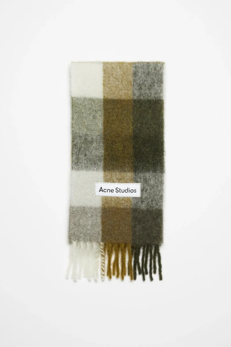 Acne Studios Halsduk Mohair Checked Scarf