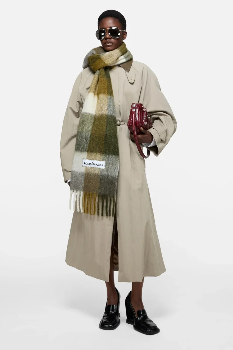 Acne Studios Halsduk Mohair Checked Scarf - Bild 3