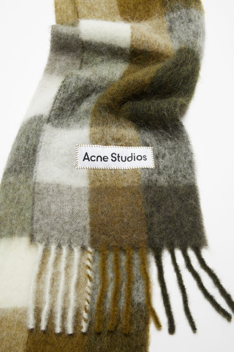 Acne Studios Halsduk Mohair Checked Scarf - Bild 4
