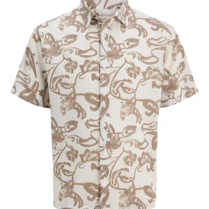 Mönstrad Kortärmad Skjorta