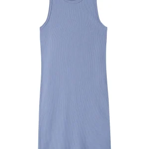 Blå Ribbad Klänning