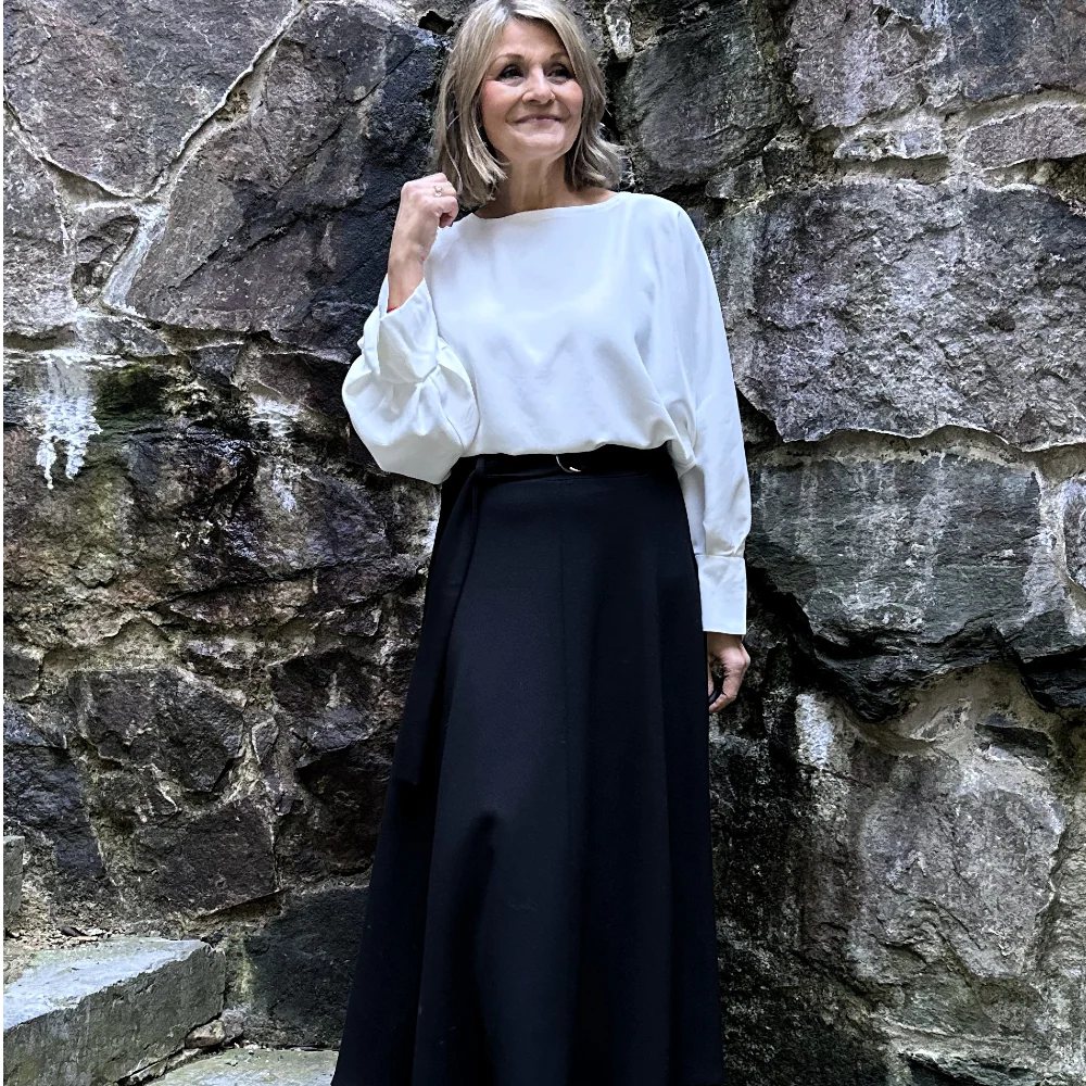 Blus Iris Stålgrå/svart/vit - Bild 5