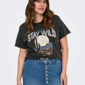T-shirt med tryck stay Wild 15299503