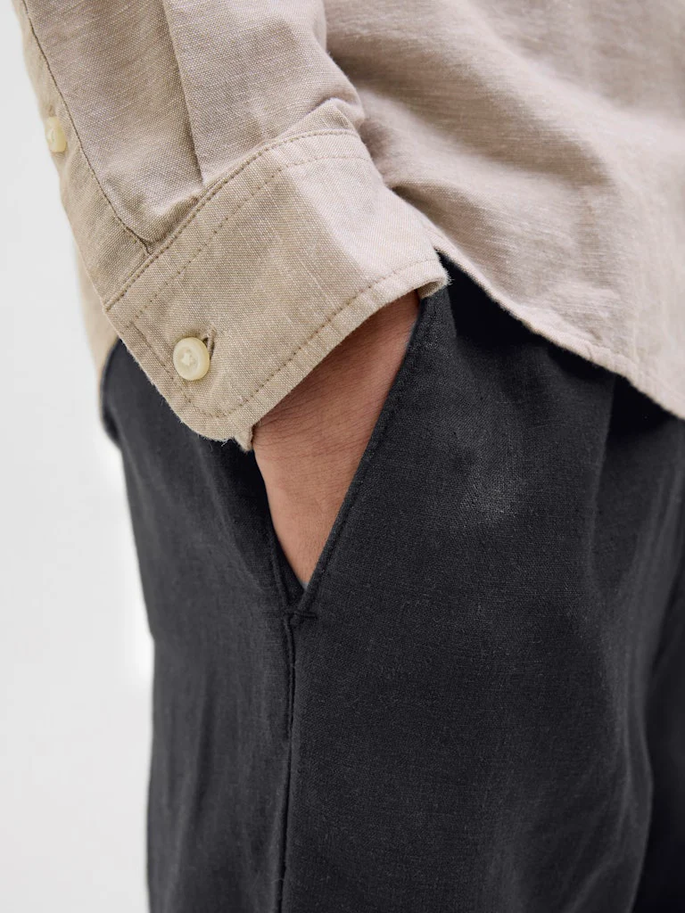 Svarta LinneByxor - Bild 6