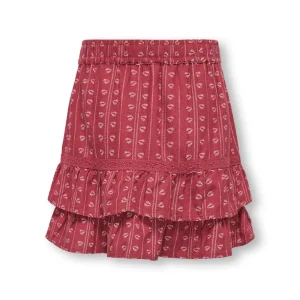 Röd Kjol inbyggd Shorts